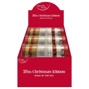 4x5M PRINTED XMAS RIBBONS