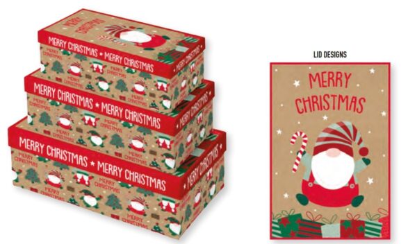 MERRY XMAS KRAFT GIFT BOX