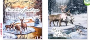 12pk WOODLAND CHRISTMAS CARDS