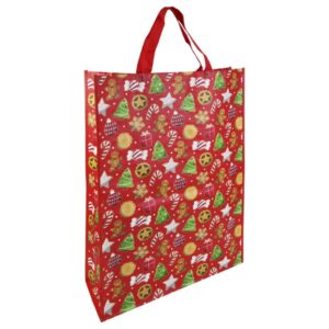 GINGERBREAD JUMBO PP WOVEN GIFT BAG