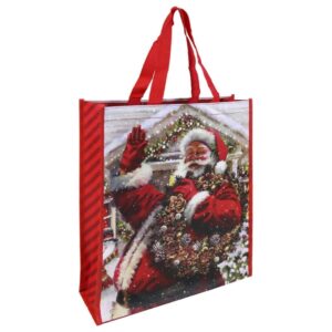 SANTA JOYFUL SMALL PP WOVEN GIFT BAG