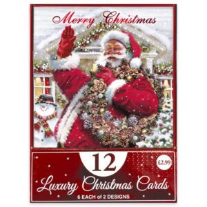 12pk TRAD SANTA  CHRISTMAS CARD