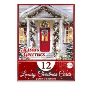 12pk XMAS HOME CHRISTMAS CARD