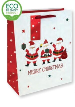 HIGHLAND COW WHT KRAFT LARGE GIFT BAG