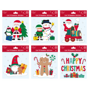 XMAS 7in GEL WINDOW STICKERS