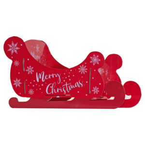RED CHRISTMAS SLEIGH GIFT BOX
