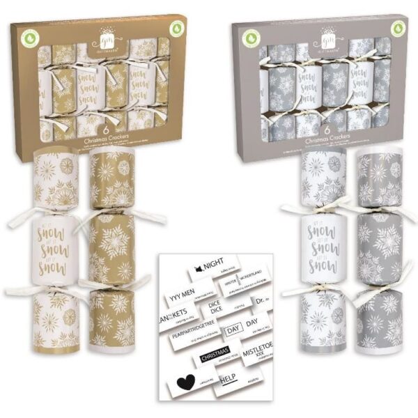 6pk 6in GOLD SILVER MIX CRACKERS