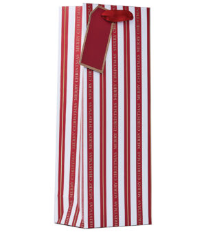 CHRISTMAS STRIPE BOTTLE BAG
