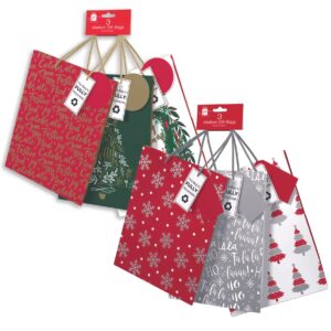 3pk MED. XMAS GIFT BAGS