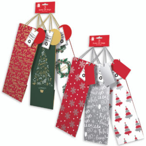 3pk XMAS BOTTLE BAGS