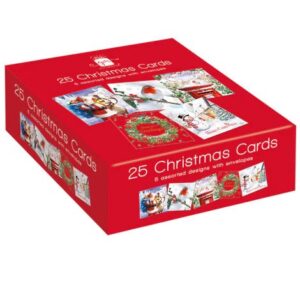 25pk BUMPER BOX XMAS CARDS