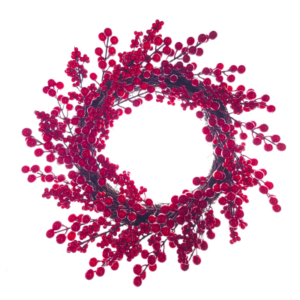45cm MIXED RED BERRY WREATH