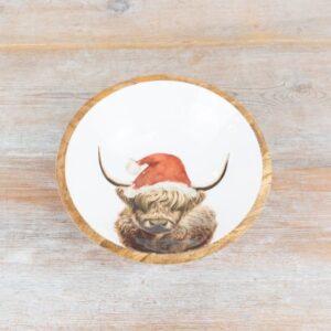 17.5cm HIGHLAND COW ENAMEL BOWL
