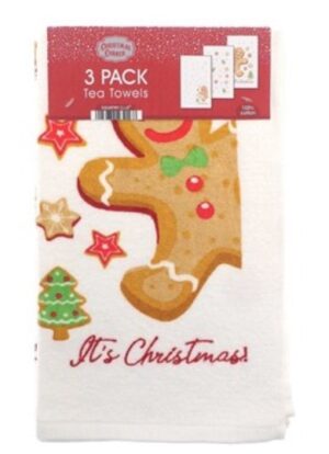 3pk GINGERBREAD T/TOWELS