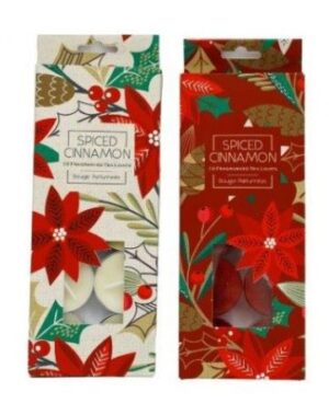 10pk POINSETTIA T/LIGHTS