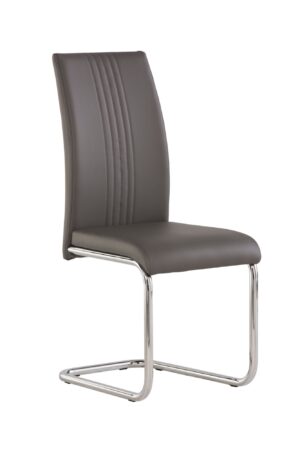 MONACO GREY DINING CHAIR w/ CHROME LEGS